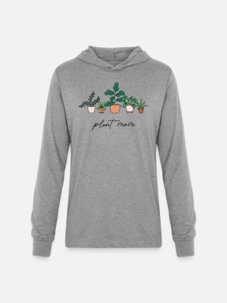 Plant Mom - Unisex Long Sleeve Hoodie Shirt - heather grey