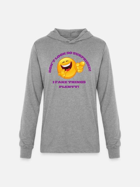 SO SURPRISED - Unisex Long Sleeve Hoodie Shirt - heather grey