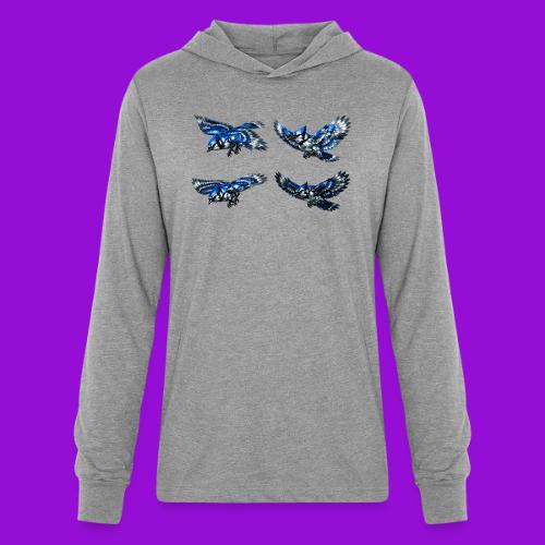 Silver Blue Jay Flight Stages - Unisex Long Sleeve Hoodie Shirt