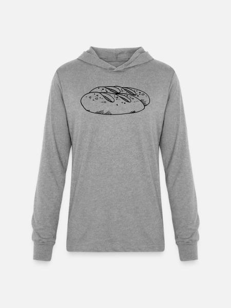 Bread - Unisex Long Sleeve Hoodie Shirt - heather grey