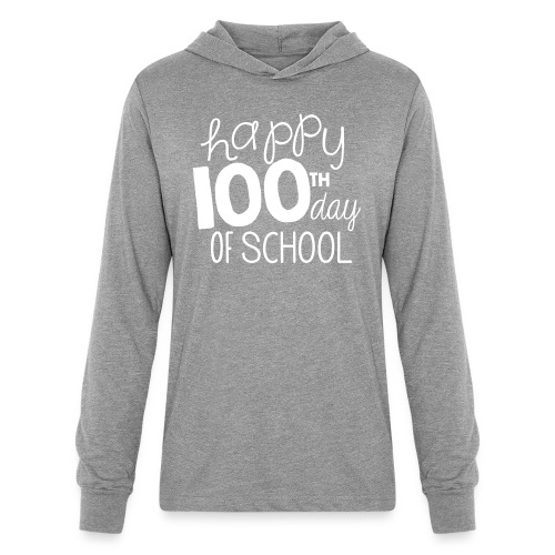 Happy 100th Day of School Chalk Teacher T-Shirt - Unisex Long Sleeve Hoodie Shirt