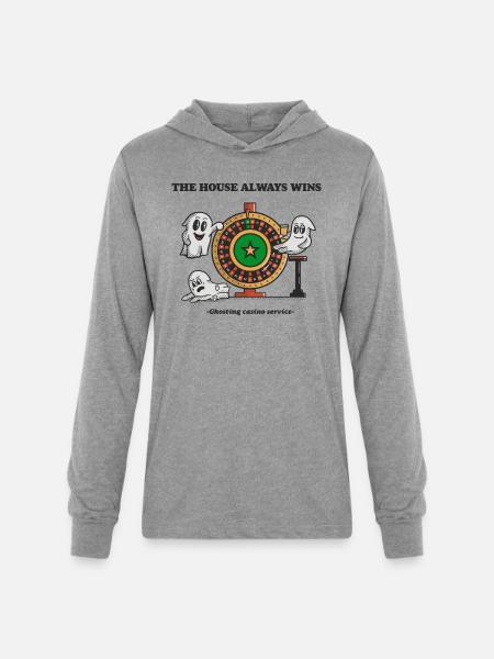 The Casino Ghosts - Unisex Long Sleeve Hoodie Shirt - heather grey