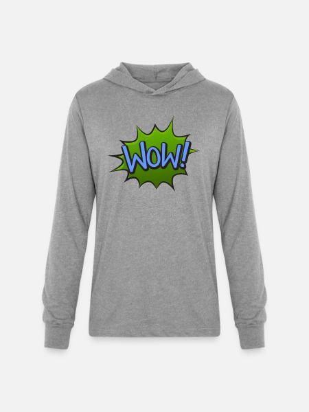 WOWscape - Unisex Long Sleeve Hoodie Shirt - heather grey