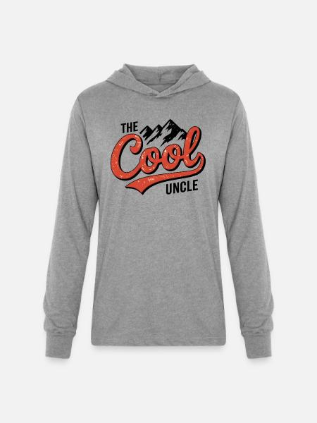 The cool uncle - Unisex Long Sleeve Hoodie Shirt - heather grey