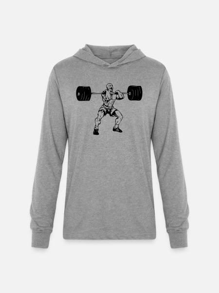 weightlifting - Unisex Long Sleeve Hoodie Shirt - heather grey