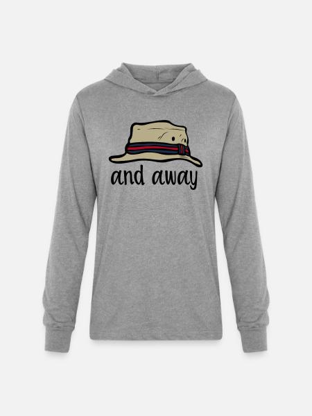 And Away - Unisex Long Sleeve Hoodie Shirt - heather grey