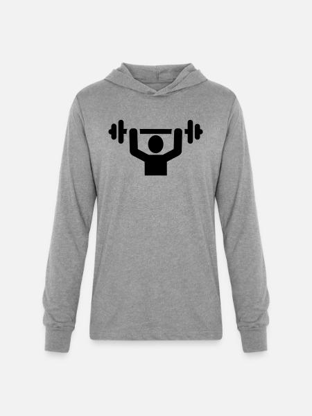 Weightlifting - Unisex Long Sleeve Hoodie Shirt - heather grey