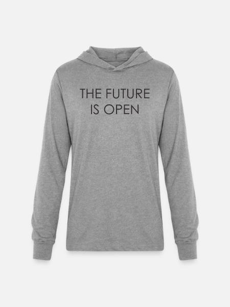 The Future Is Open - Unisex Long Sleeve Hoodie Shirt - heather grey