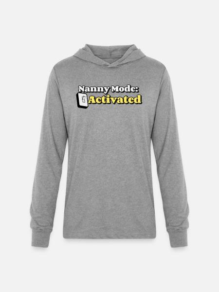 Nanny Mode Activated - Unisex Long Sleeve Hoodie Shirt - heather grey