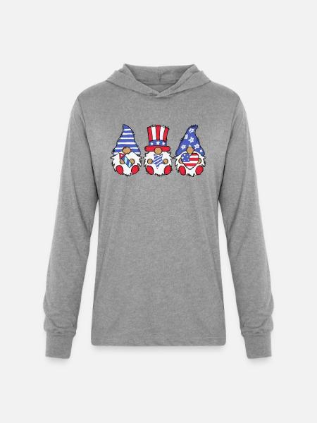 4th of july Gromies - Unisex Long Sleeve Hoodie Shirt - heather grey