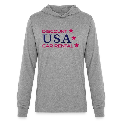 Discount USA Mens White Tee with small logo - Unisex Long Sleeve Hoodie Shirt