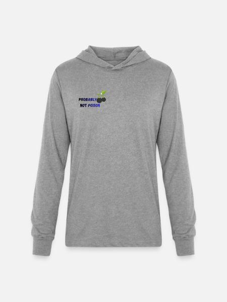 Probably Not Poison -Black Nightshade - Unisex Long Sleeve Hoodie Shirt - heather grey