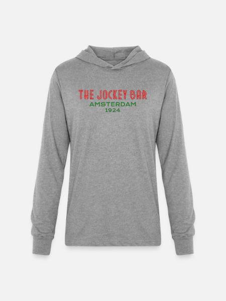 The Jockey Bar, Amsterdam - Unisex Long Sleeve Hoodie Shirt - heather grey