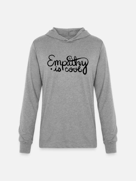 Empathy Is Cool - Unisex Long Sleeve Hoodie Shirt - heather grey