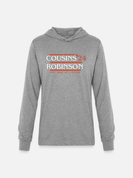 COUSINS 24 ROBINSON - Unisex Long Sleeve Hoodie Shirt - heather grey