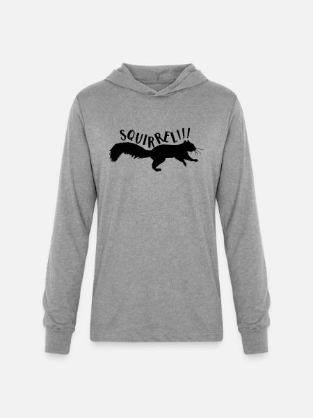 Squirrel - Unisex Long Sleeve Hoodie Shirt - heather grey