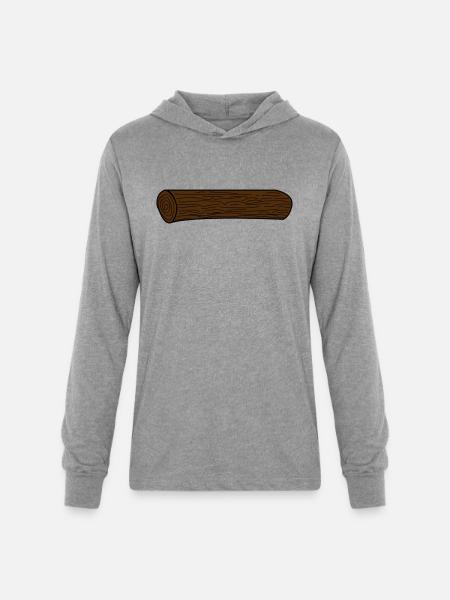 Log - Unisex Long Sleeve Hoodie Shirt - heather grey
