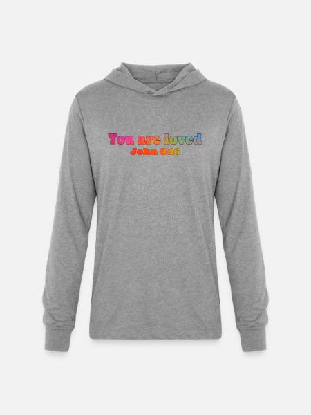 John - Unisex Long Sleeve Hoodie Shirt - heather grey
