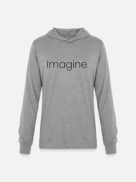 Imagine - Unisex Long Sleeve Hoodie Shirt - heather grey
