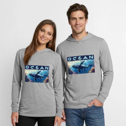Ocean: Majestic Deep - Unisex Long Sleeve Hoodie Shirt