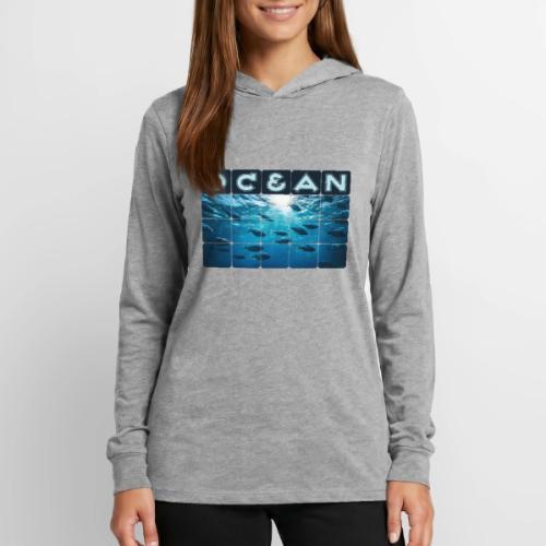 Ocean: Silver Tide - Unisex Long Sleeve Hoodie Shirt
