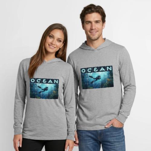 Ocean: Beneath the Blue - Unisex Long Sleeve Hoodie Shirt