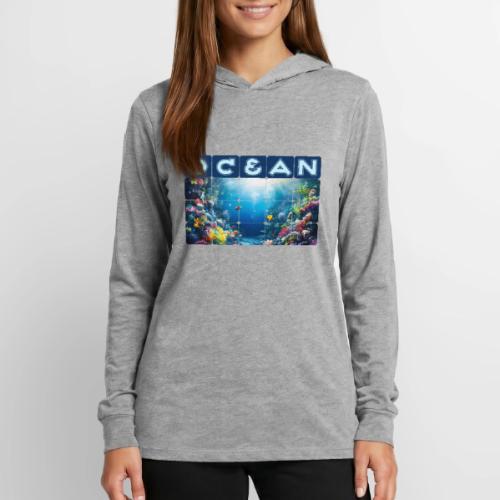 Ocean: Neon Reef Glow - Unisex Long Sleeve Hoodie Shirt