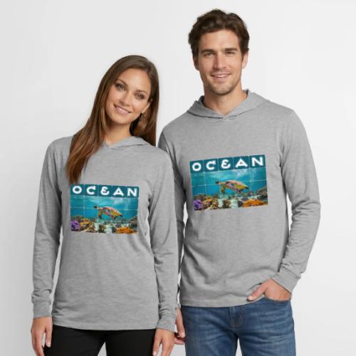 Ocean: Gentle Voyager - Unisex Long Sleeve Hoodie Shirt