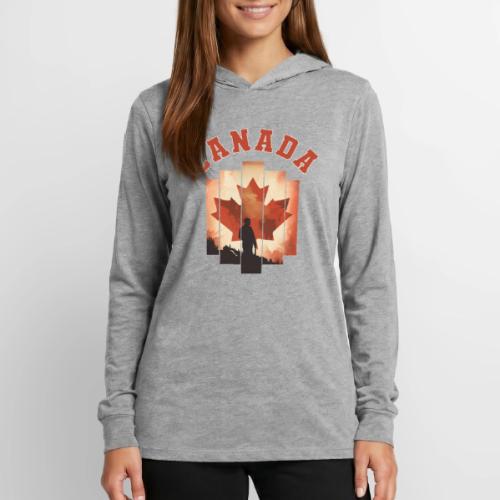 Proud Canadian Shadow - Unisex Long Sleeve Hoodie Shirt