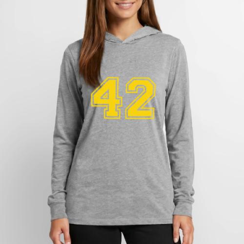 Number 42 in a classic athletic collegiate font - Unisex Long Sleeve Hoodie Shirt