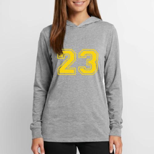 Number 23 in a classic athletic collegiate font - Unisex Long Sleeve Hoodie Shirt