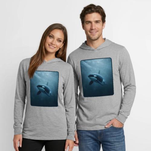 Orca Ocean Wildlife Design - Unisex Long Sleeve Hoodie Shirt