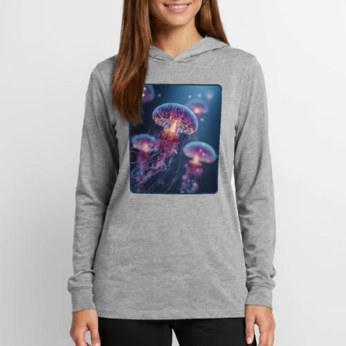 Glowing Jellyfish Deep Sea Design - Unisex Long Sleeve Hoodie Shirt