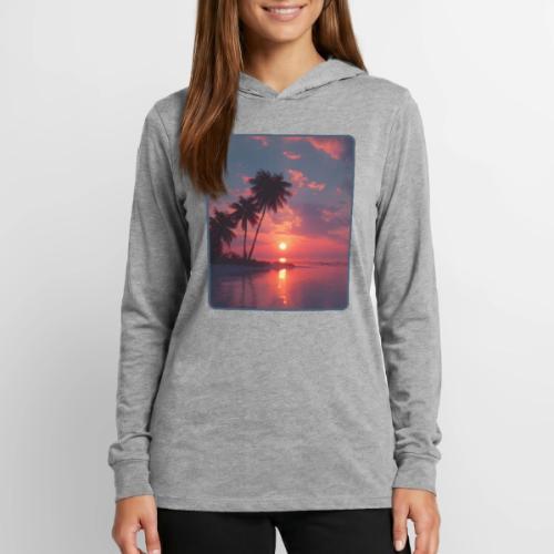 Tropical Sunset Ocean Reflection Design - Unisex Long Sleeve Hoodie Shirt