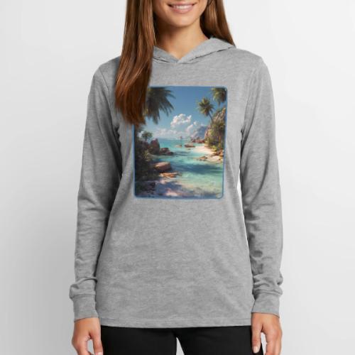 Tropical Island Paradise Ocean Design - Unisex Long Sleeve Hoodie Shirt