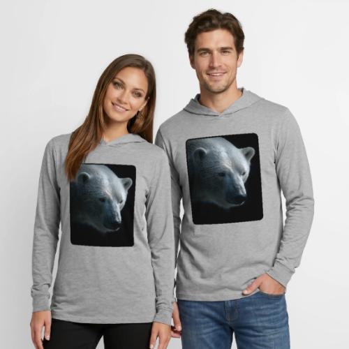 Polar Bear Close-Up Wildlife Design - Unisex Long Sleeve Hoodie Shirt