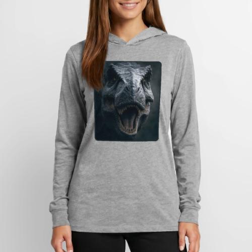 T Rex Cinematic Close-Up Design - Unisex Long Sleeve Hoodie Shirt