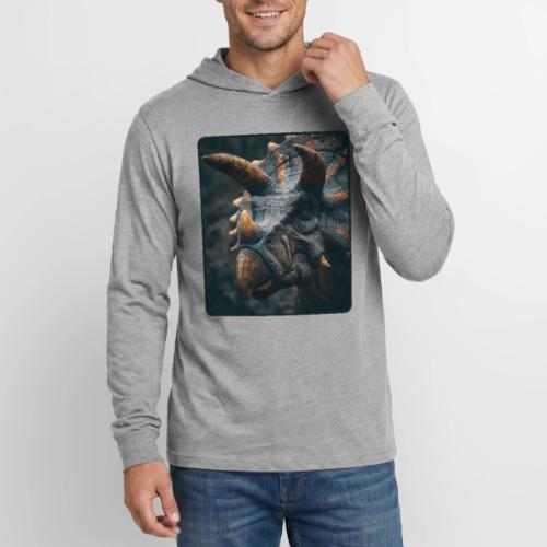 Triceratops Detailed Portrait Design - Unisex Long Sleeve Hoodie Shirt