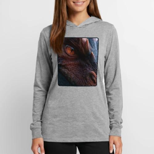 Fierce Ancient Dragon Portrait Design - Unisex Long Sleeve Hoodie Shirt