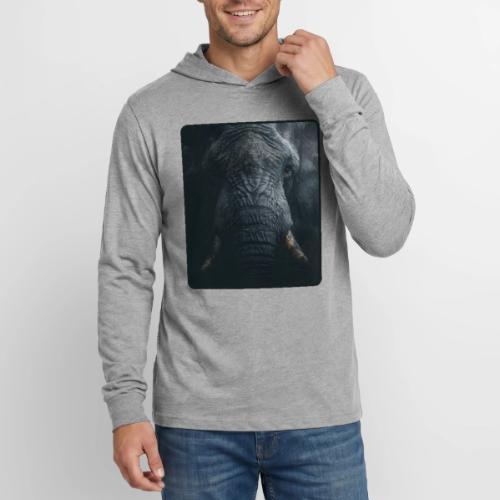 Shadow Elephant Intense Eyes Design - Unisex Long Sleeve Hoodie Shirt