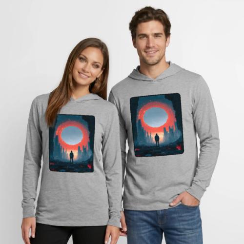 Cosmic Portal Future City Design - Unisex Long Sleeve Hoodie Shirt