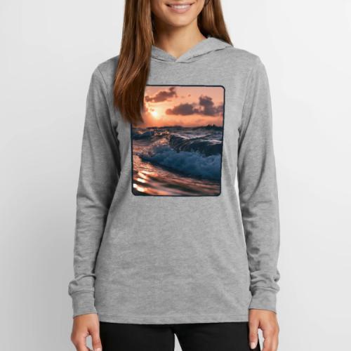 Golden Sunset Ocean Wave - Unisex Long Sleeve Hoodie Shirt
