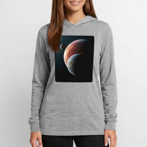 Three Planets Deep Space Design - Unisex Long Sleeve Hoodie Shirt