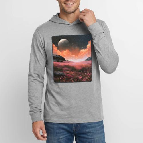 Moonlit Fantasy Flower Landscape - Unisex Long Sleeve Hoodie Shirt