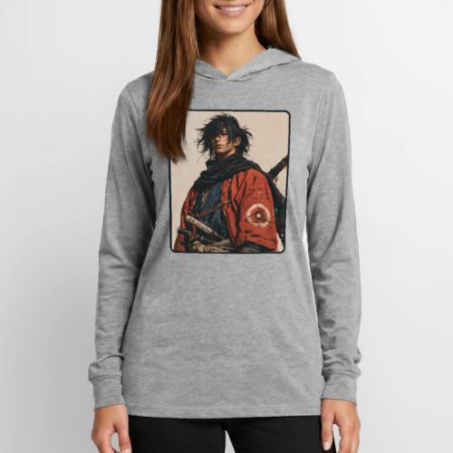 Young Samurai Warrior Portrait - Unisex Long Sleeve Hoodie Shirt