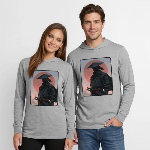 Ninja Warrior Under the Red Sun - Unisex Long Sleeve Hoodie Shirt