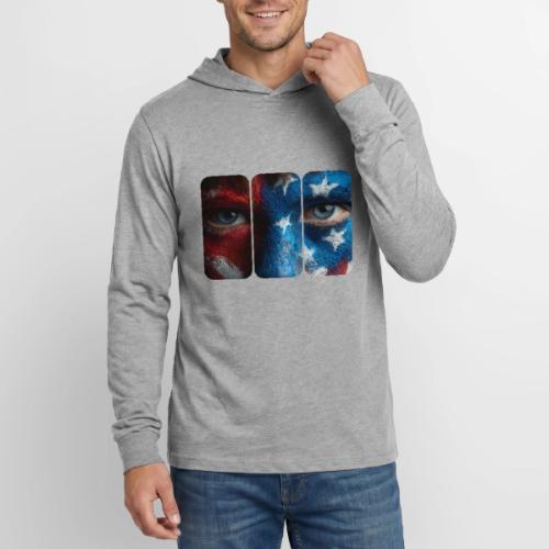 USA: Painted for the Flag - Unisex Long Sleeve Hoodie Shirt