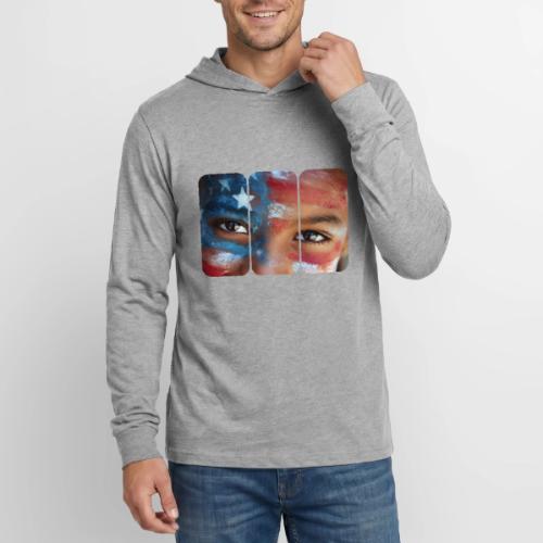 USA: Eyes of the Flag - Unisex Long Sleeve Hoodie Shirt