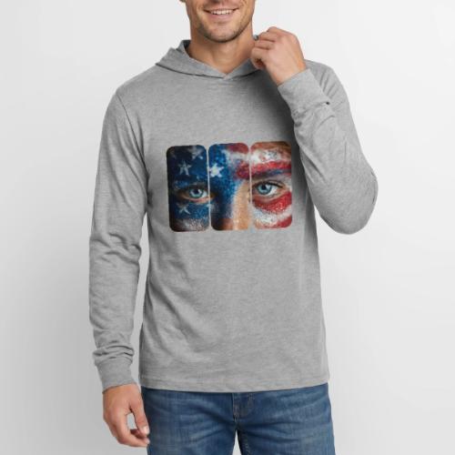 USA: Stars in Her Eyes - Unisex Long Sleeve Hoodie Shirt