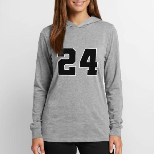 Varsity Number 24 College Font - Unisex Long Sleeve Hoodie Shirt